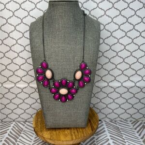 Elegant Pink and light pink Floral Necklace
